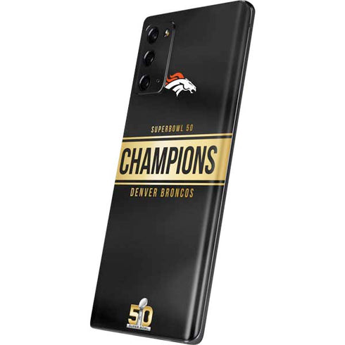NFL Denver Broncos Super Bowl 50 Champions Black Galaxy Note20 5G Skin