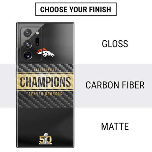 NFL Denver Broncos Super Bowl 50 Champions Black Galaxy Note20 Ultra 5G Skin