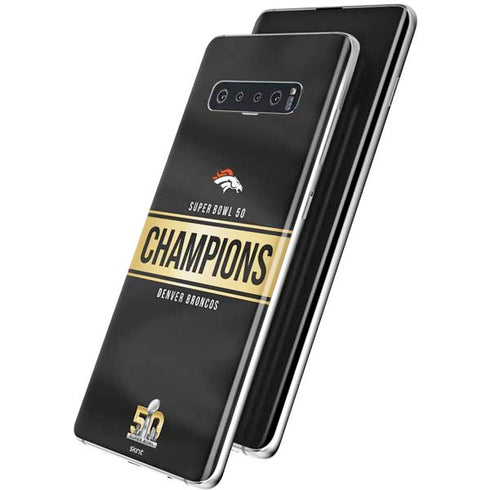 NFL Denver Broncos Super Bowl 50 Champions Black Galaxy S10 Skin