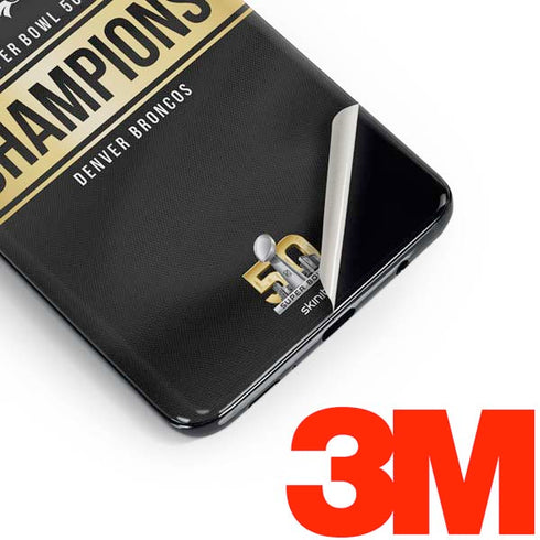 NFL Denver Broncos Super Bowl 50 Champions Black Galaxy S10 Skin