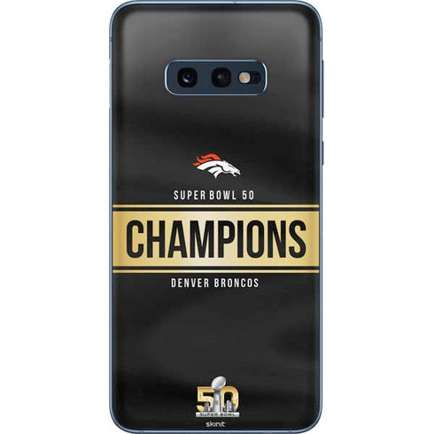 NFL Denver Broncos Super Bowl 50 Champions Black Galaxy S10e Skin