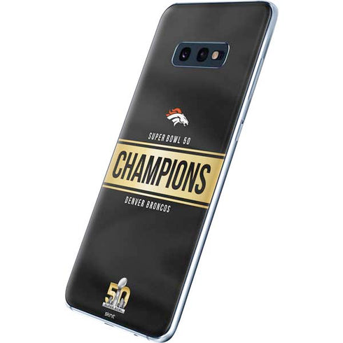 NFL Denver Broncos Super Bowl 50 Champions Black Galaxy S10e Skin