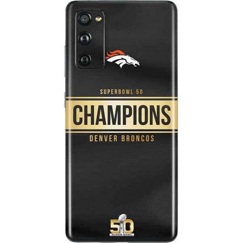 NFL Denver Broncos Super Bowl 50 Champions Black Galaxy S20 Fan Edition Skin