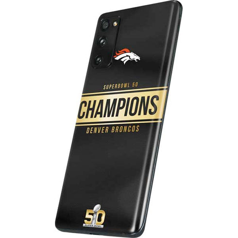 NFL Denver Broncos Super Bowl 50 Champions Black Galaxy S20 Fan Edition Skin