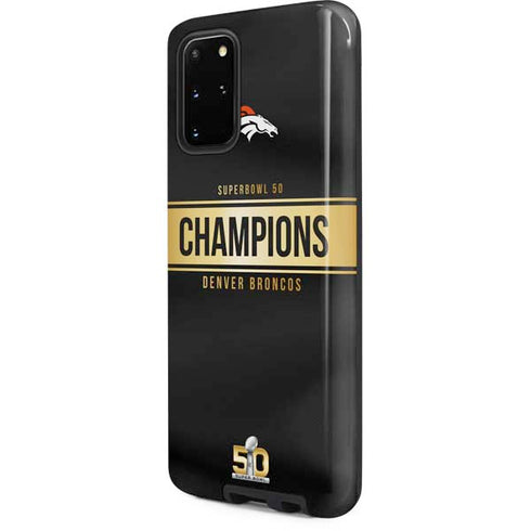 NFL Denver Broncos Super Bowl 50 Champions Black Galaxy S20 Plus Pro Case
