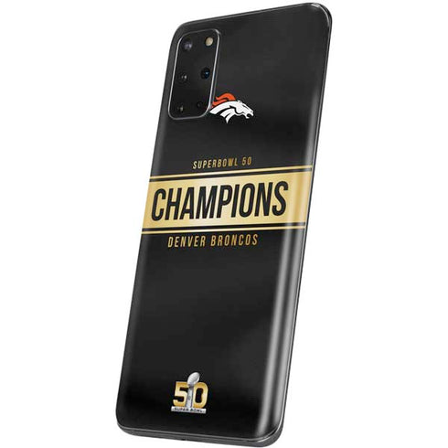 NFL Denver Broncos Super Bowl 50 Champions Black Galaxy S20 Plus Skin