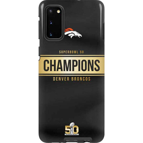 NFL Denver Broncos Super Bowl 50 Champions Black Galaxy S20 Pro Case