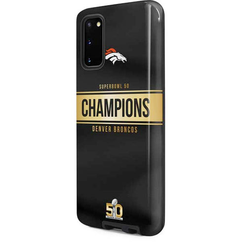 NFL Denver Broncos Super Bowl 50 Champions Black Galaxy S20 Pro Case