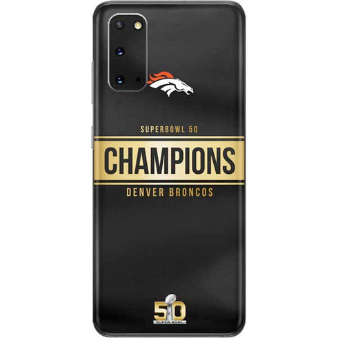 NFL Denver Broncos Super Bowl 50 Champions Black Galaxy S20 Skin