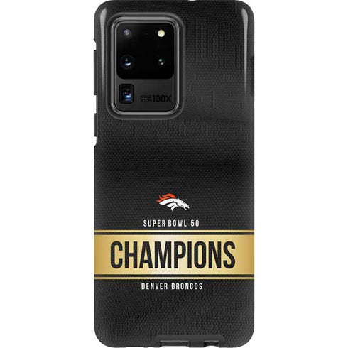 NFL Denver Broncos Super Bowl 50 Champions Black Galaxy S20 Ultra 5G Pro Case