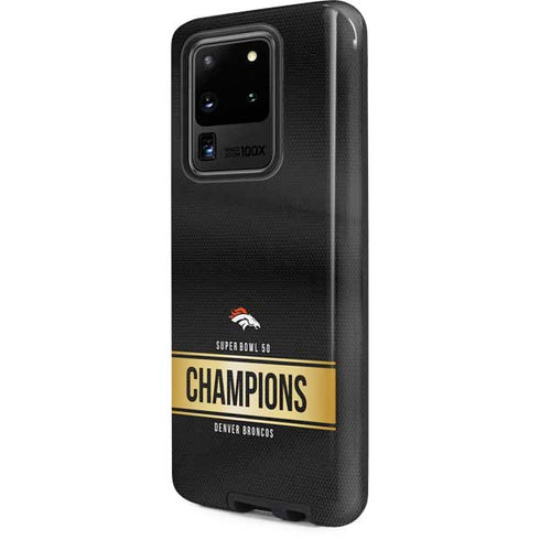 NFL Denver Broncos Super Bowl 50 Champions Black Galaxy S20 Ultra 5G Pro Case
