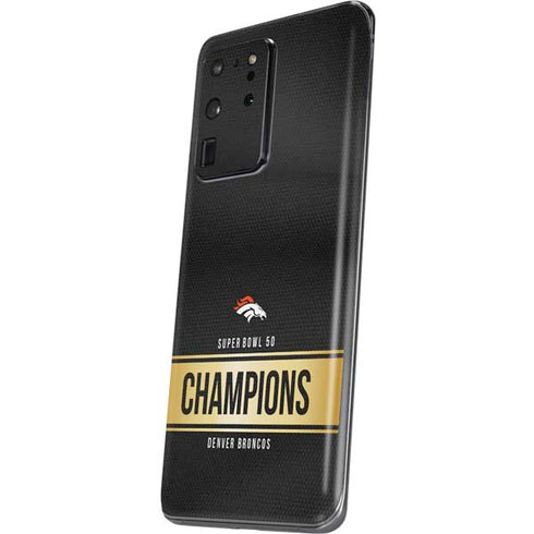 NFL Denver Broncos Super Bowl 50 Champions Black Galaxy S20 Ultra 5G Skin