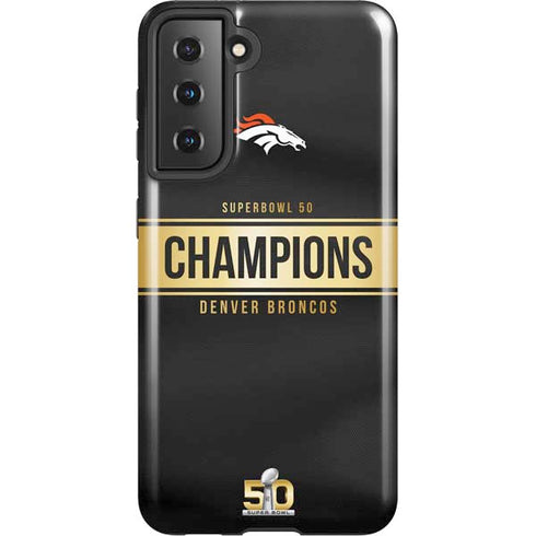 NFL Denver Broncos Super Bowl 50 Champions Black Galaxy S21 5G Pro Case