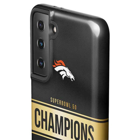 NFL Denver Broncos Super Bowl 50 Champions Black Galaxy S21 FE Pro Case