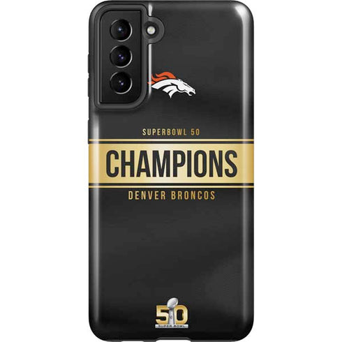 NFL Denver Broncos Super Bowl 50 Champions Black Galaxy S21 Plus 5G Pro Case
