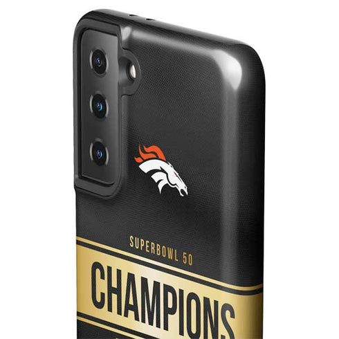 NFL Denver Broncos Super Bowl 50 Champions Black Galaxy S21 Plus 5G Pro Case