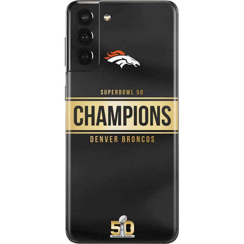NFL Denver Broncos Super Bowl 50 Champions Black Galaxy S21 Plus 5G Skin