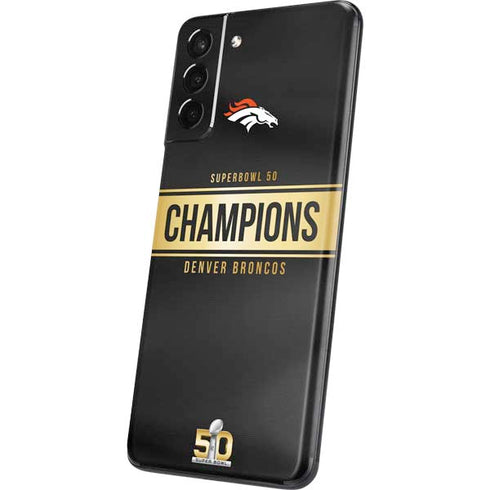 NFL Denver Broncos Super Bowl 50 Champions Black Galaxy S21 Plus 5G Skin