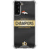 NFL Denver Broncos Super Bowl 50 Champions Black Galaxy S22 Plus Clear Case