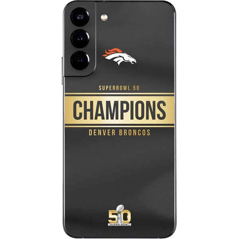 NFL Denver Broncos Super Bowl 50 Champions Black Galaxy S22 Plus Skin