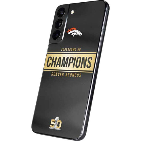 NFL Denver Broncos Super Bowl 50 Champions Black Galaxy S22 Plus Skin