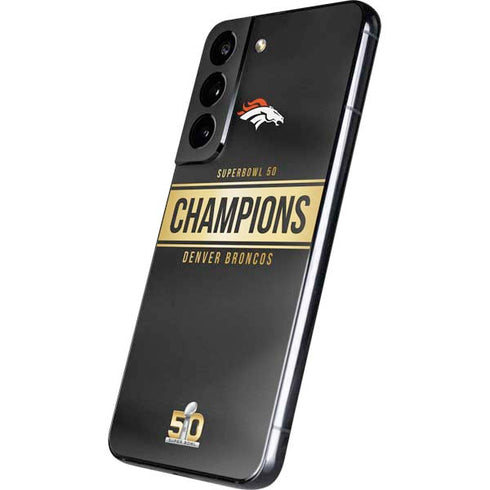 NFL Denver Broncos Super Bowl 50 Champions Black Galaxy S22 Skin