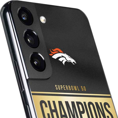 NFL Denver Broncos Super Bowl 50 Champions Black Galaxy S22 Skin