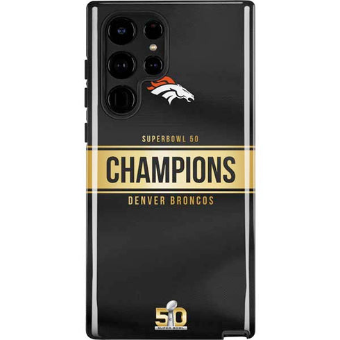 NFL Denver Broncos Super Bowl 50 Champions Black Galaxy S22 Ultra Pro Case