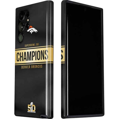 NFL Denver Broncos Super Bowl 50 Champions Black Galaxy S22 Ultra Pro Case