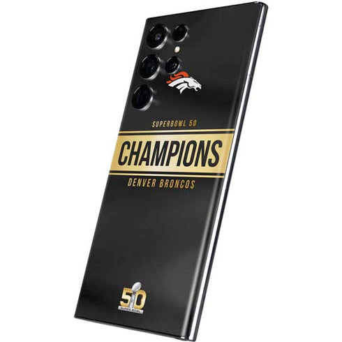 NFL Denver Broncos Super Bowl 50 Champions Black Galaxy S22 Ultra Skin