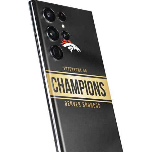 NFL Denver Broncos Super Bowl 50 Champions Black Galaxy S22 Ultra Skin