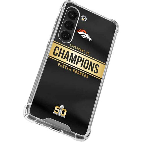 NFL Denver Broncos Super Bowl 50 Champions Black Galaxy S23 Clear Case