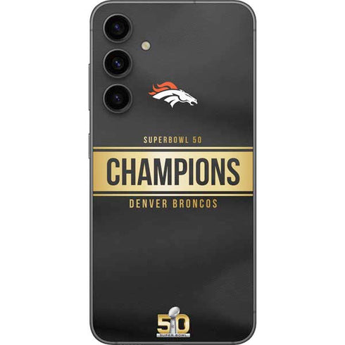 NFL Denver Broncos Super Bowl 50 Champions Black Galaxy S23 FE Skin