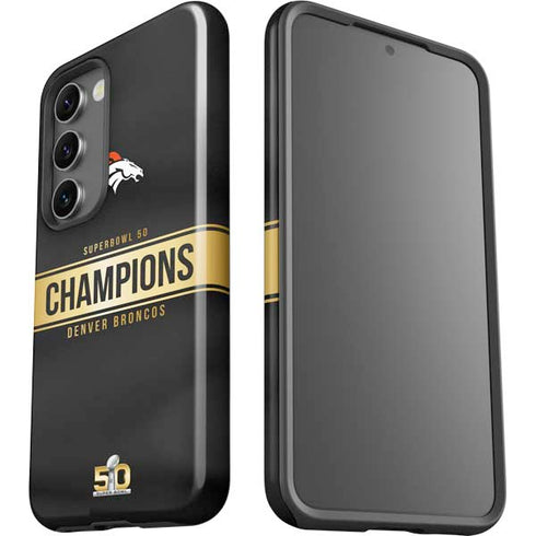 NFL Denver Broncos Super Bowl 50 Champions Black Galaxy S23 Plus Pro Case