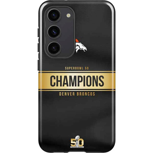 NFL Denver Broncos Super Bowl 50 Champions Black Galaxy S23 Pro Case