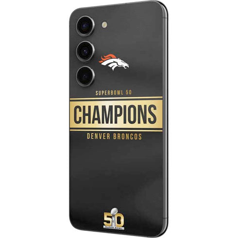 NFL Denver Broncos Super Bowl 50 Champions Black Galaxy S23 Skin