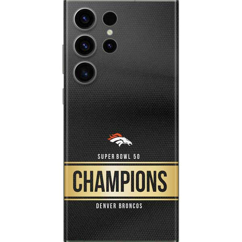 NFL Denver Broncos Super Bowl 50 Champions Black Galaxy S23 Ultra Skin