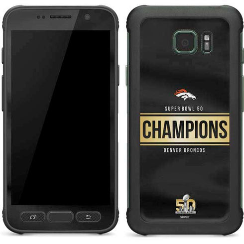 NFL Denver Broncos Super Bowl 50 Champions Black Galaxy S7 Active Skin