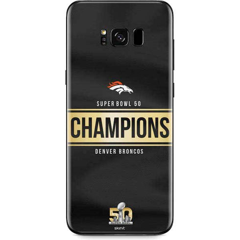 NFL Denver Broncos Super Bowl 50 Champions Black Galaxy S8 Plus Skin