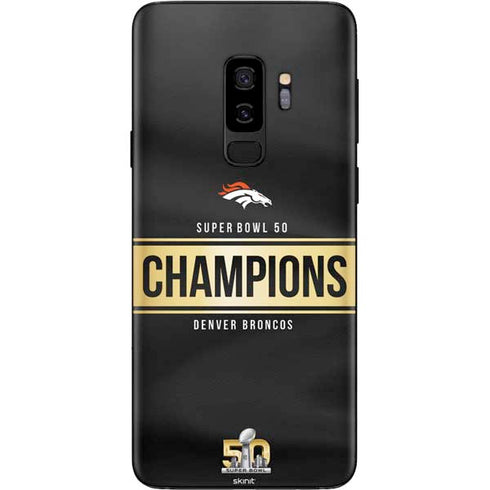 NFL Denver Broncos Super Bowl 50 Champions Black Galaxy S9 Plus Skin