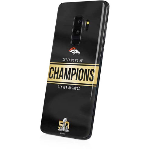 NFL Denver Broncos Super Bowl 50 Champions Black Galaxy S9 Plus Skin