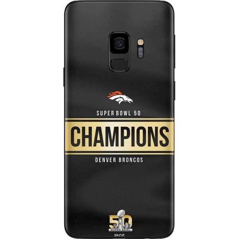 NFL Denver Broncos Super Bowl 50 Champions Black Galaxy S9 Skin