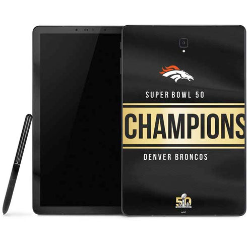 NFL Denver Broncos Super Bowl 50 Champions Black Samsung Galaxy Tab Skin