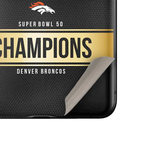 NFL Denver Broncos Super Bowl 50 Champions Black Galaxy Z Flip Skin