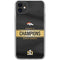 NFL Denver Broncos Super Bowl 50 Champions Black iPhone 11 Clear Case
