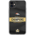 NFL Denver Broncos Super Bowl 50 Champions Black iPhone 11 Clear Case