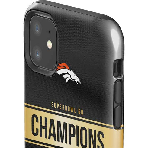 NFL Denver Broncos Super Bowl 50 Champions Black iPhone 11 Impact Case