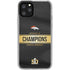 NFL Denver Broncos Super Bowl 50 Champions Black iPhone 11 Pro Clear Case