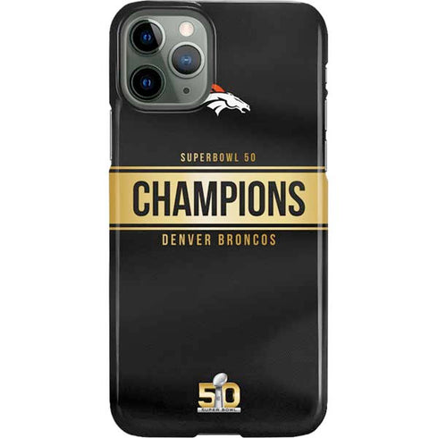 NFL Denver Broncos Super Bowl 50 Champions Black iPhone 11 Pro Lite Case