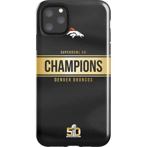 NFL Denver Broncos Super Bowl 50 Champions Black iPhone 11 Pro Max Impact Case